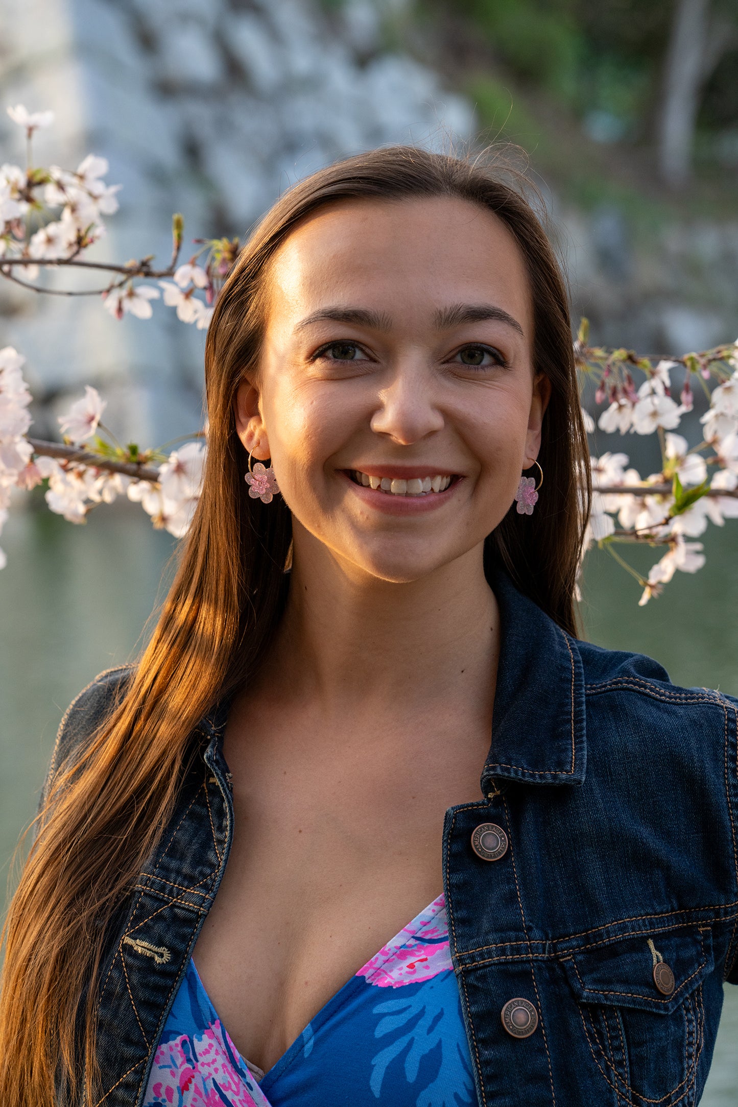 Cherry Blossom Flower Earrings